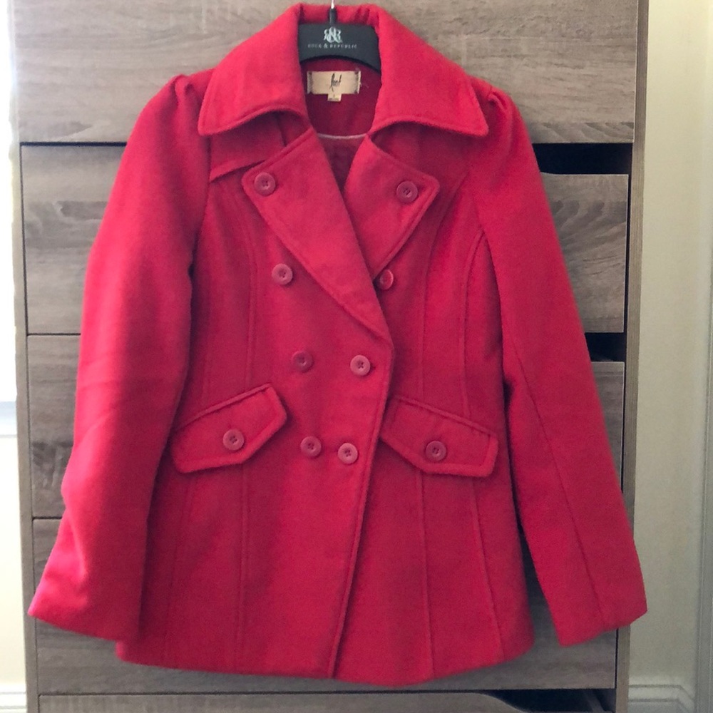 ❤️Red Peacoat